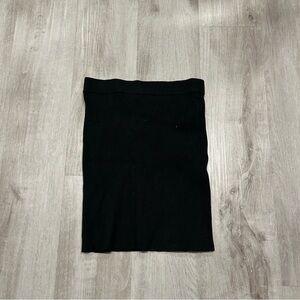 Aritzia Wilfred black stretchy ribbed high waisted knit pencil skirt sweater